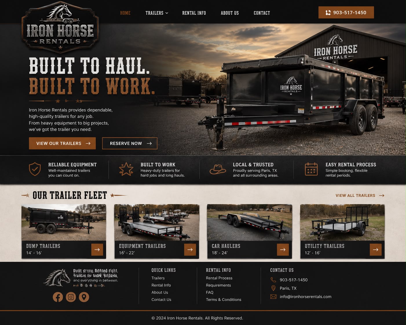 Iron Horse Rentals trailer